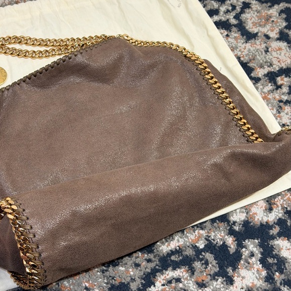 Stella McCartney Original Falabella Shaggy Deer Vegan Suede Chain Shoulder Bag - Picture 9 of 16